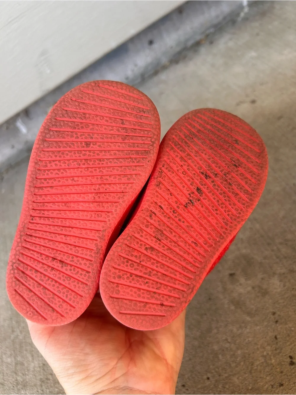 allbirds Kids Red Wool Slip-Ons